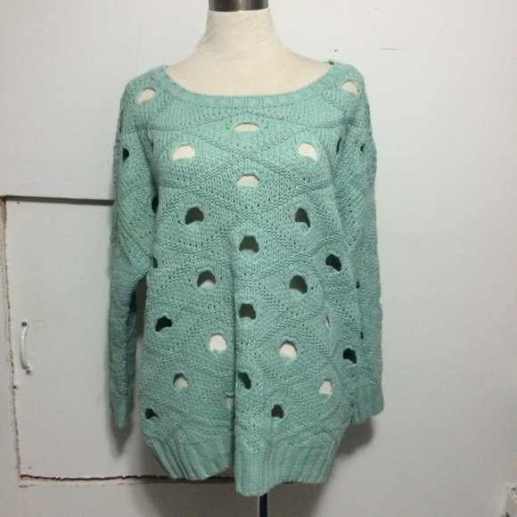 NEW Yesstyle Mint Knit Sweater Oversize - Picture 4 of 4